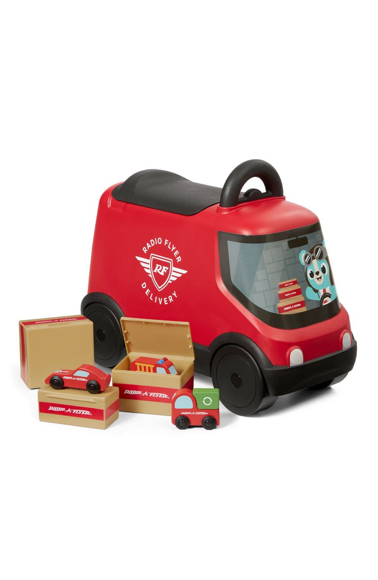 Radio Flyer Ride & Deliver Truck, Main, color, Red