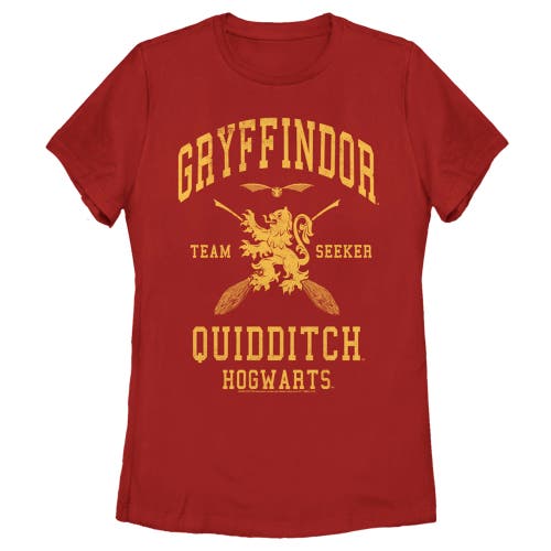 Women's Harry Potter Gryffindor Quidditch Gold Team Seeker  Graphic T-Shirt in Red  product