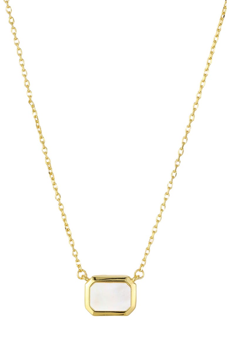 Mother-of-Pearl Pendant Necklace, Main, color, GOLD/ WHITE