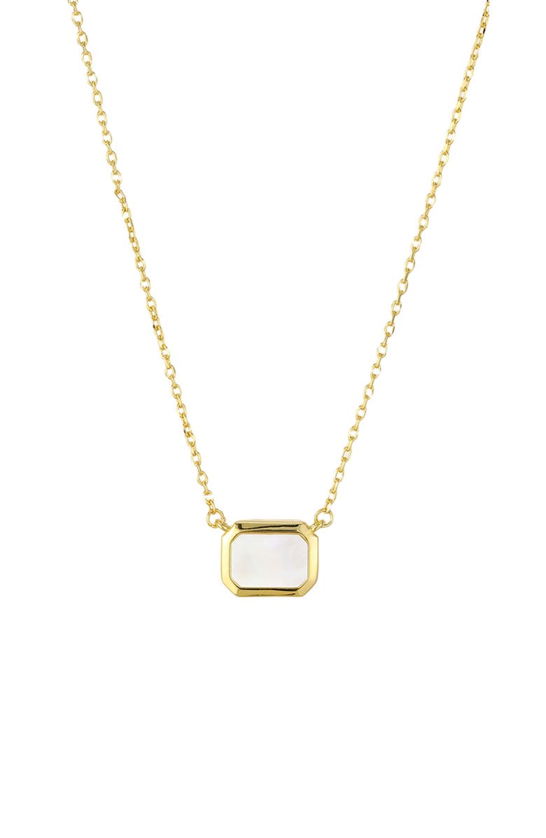 st. Moran Mother-of-Pearl Pendant Necklace, Main, color, Gold/ White