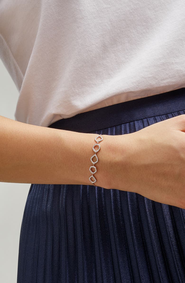 Monica Vinader Mini Cluster Diamond Bracelet, Alternate, color, Rose Gold/ Diamond