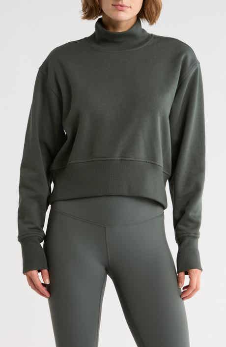 Z by Zella Feather Fleece Mock Neck Sweatshirt