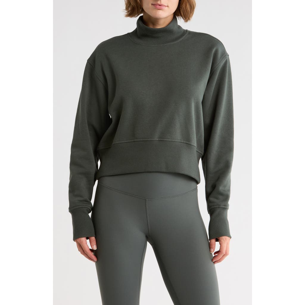 Z By Zella Feather Fleece Sweatshirt In Green