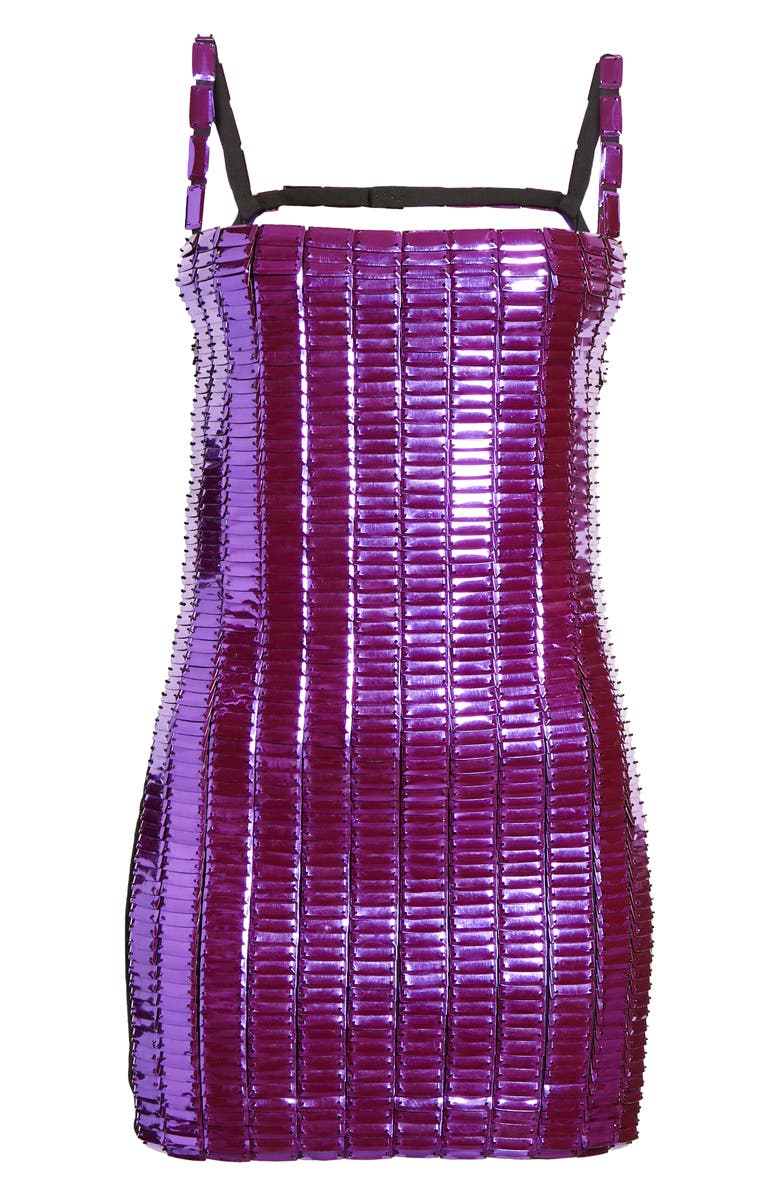 The Attico Rue Embellished Square Neck Minidress, Alternate, color, 