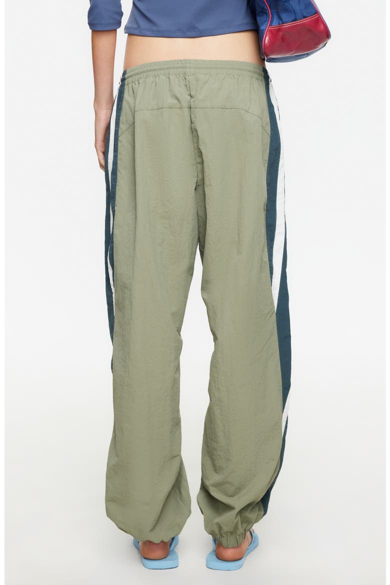 Aniston Striped Nylon Pants, Alternate, color, KHAKI