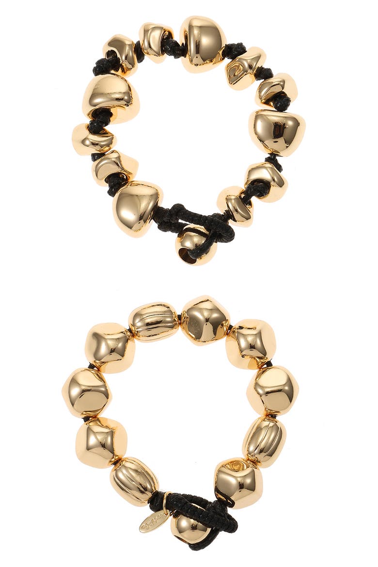 Gilded Glow Set of 2 Cord Bracelets, Main, color, GOLD