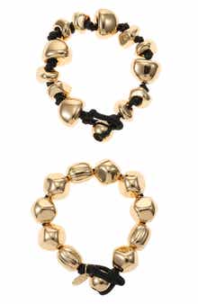 Gilded Glow Set of 2 Cord Bracelets