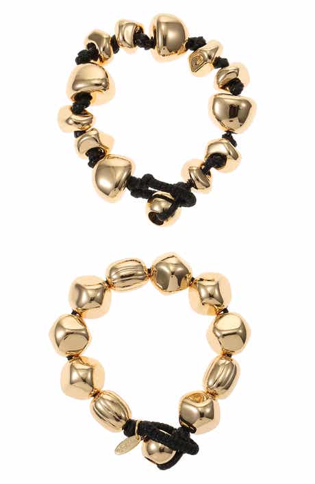 Gilded Glow Set of 2 Cord Bracelets