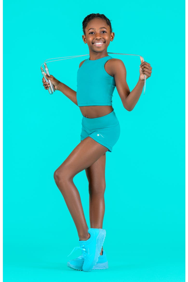 High Waisted Performance Short, Alternate, color, Turquoise