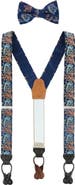 Trafalgar Birds of Prosperity Silk Button End Suspenders (Braces) and Bow Tie Set