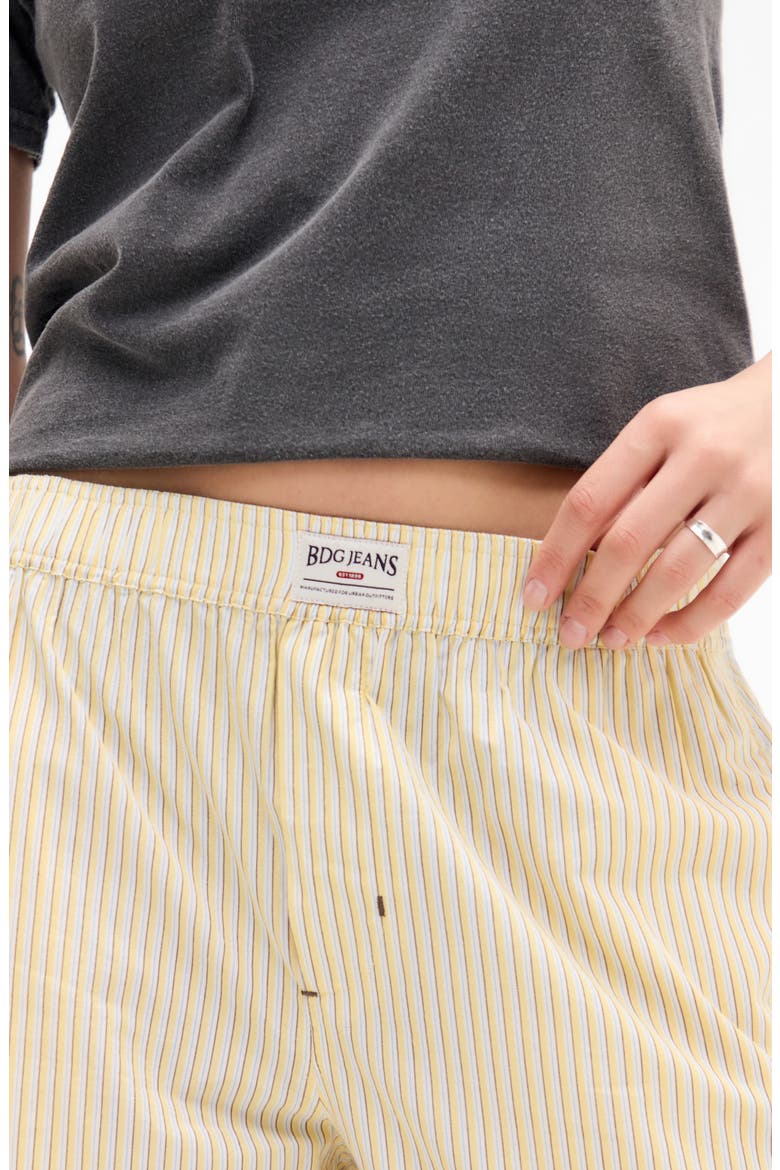 Stripe Cotton Straight Leg Pants, Alternate, color, YELLOW