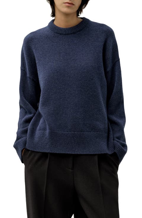 Oversized Crewneck Wool-Cashmere Sweater