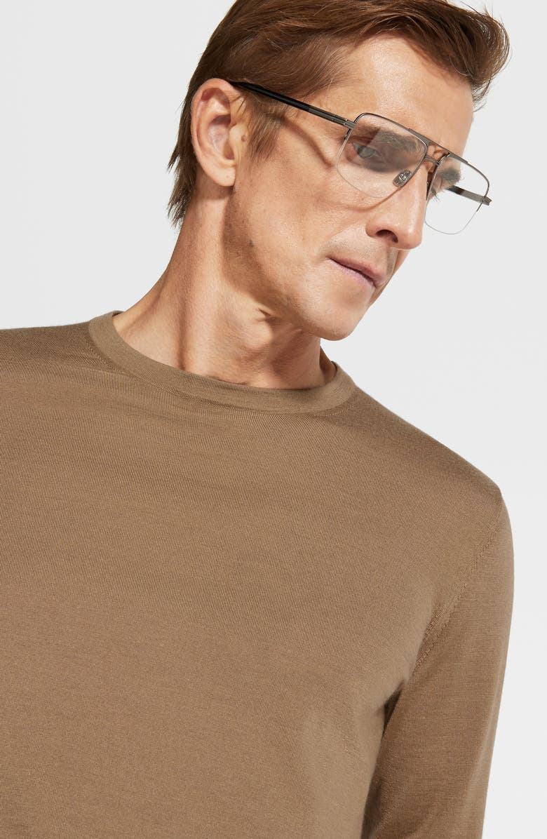 ZEGNA Cashseta Cashmere & Silk Sweater, Alternate, color, 