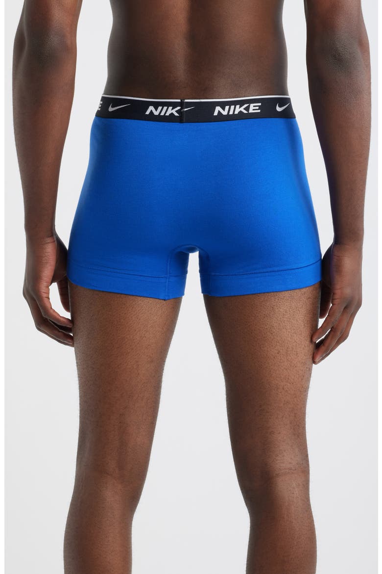 Dri-FIT Essential Assorted 3-Pack Stretch Cotton Trunks, Alternate, color, BLUE/ BLACK ASSORTED