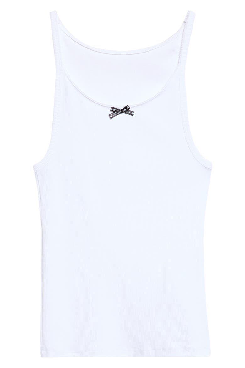 Stretch Cotton Rib Tank, Main, color, CREAM