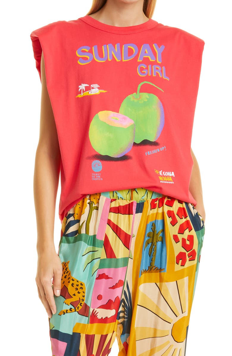 FARM Rio Sunday Girl Graphic Tee, Main, color,