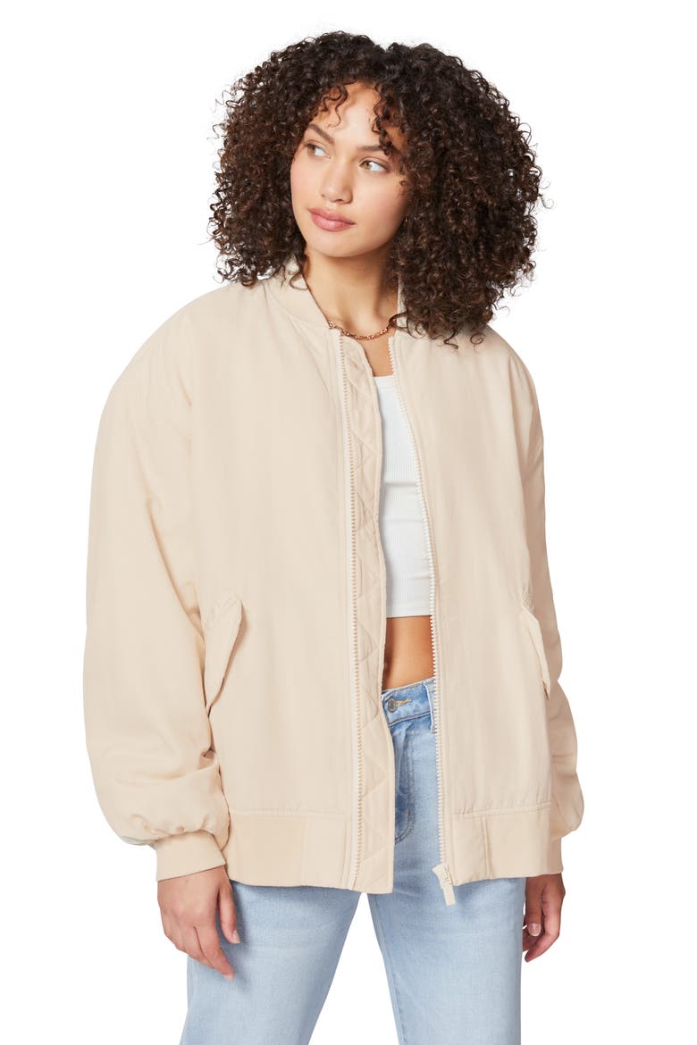 Oversize Bomber Jacket, Alternate, color, WHITECAP GREY