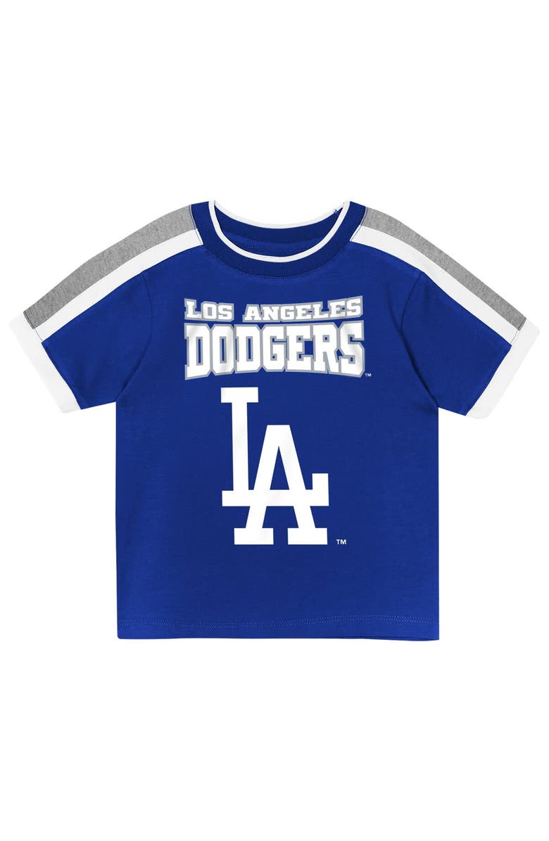 Outerstuff Toddler Outerstuff Royal Los Angeles Dodgers Ground Ball T-Shirt & Shorts Set, Alternate, color, Royal