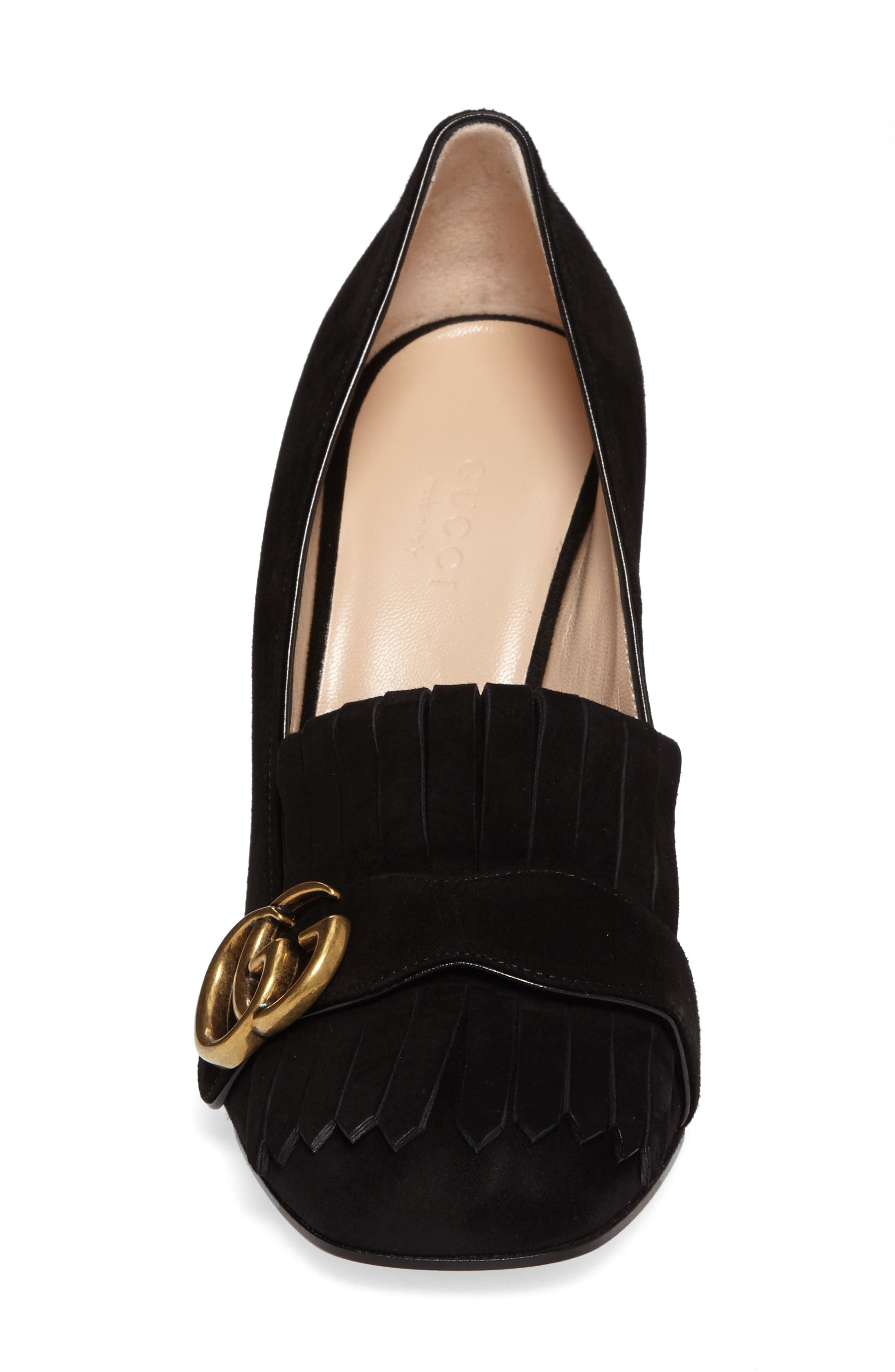 Gucci Marmont Kiltie Loafer Pump, Alternate, color, 