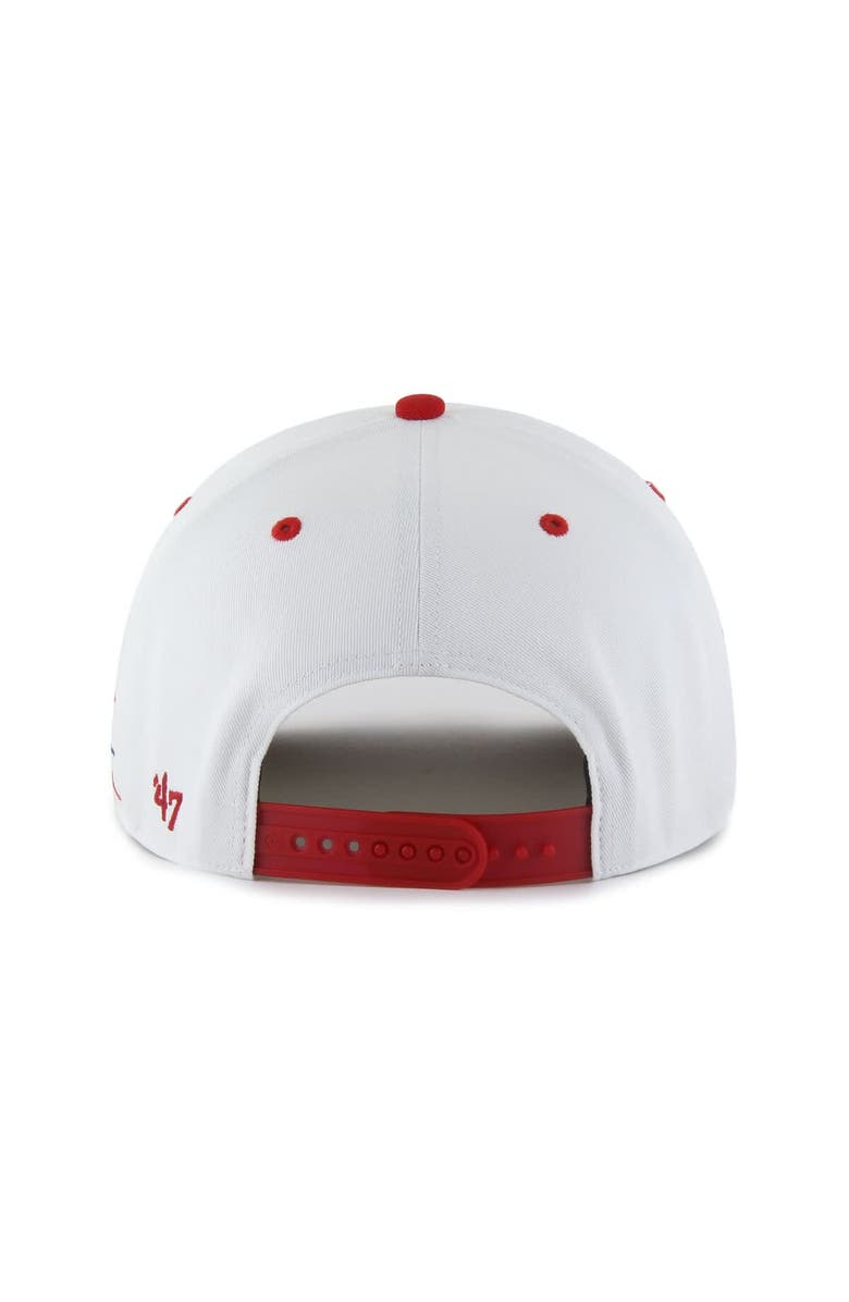 '47 Men's '47 White/Red Arsenal Diamond Cut Hitch Adjustable Hat, Alternate, color, White
