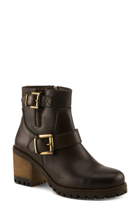 Acco Block Heel Bootie (Women)