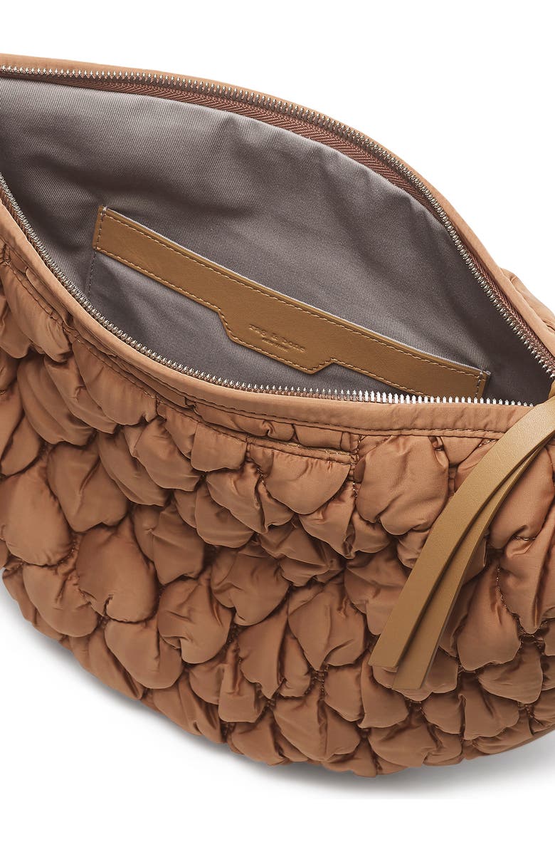 rag & bone Quilted Spire Mini Hobo Bag, Alternate, color, Camel