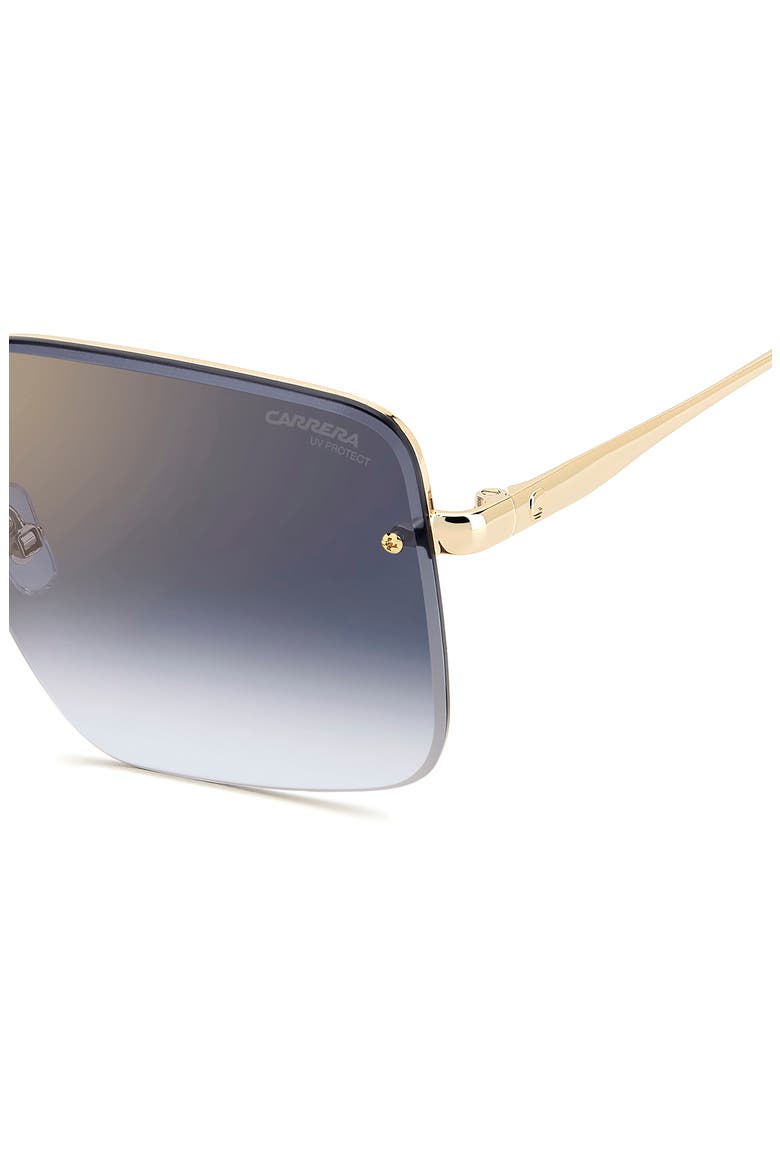 61mm Rimless Rectangular Sunglasses, Alternate, color, LIGHT GOLD/ BROWN HAVANA