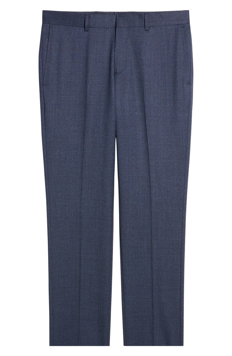 NORDSTROM MEN'S SHOP Nordstrom Flat Front Solid Stretch Wool Dress Pants, Alternate, color, 