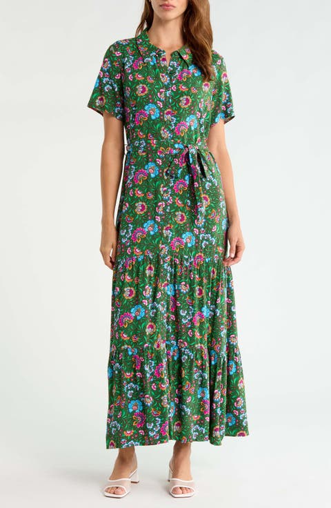 Tobie Floral Maxi Shirtdress