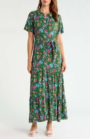 SUGARLIPS Tobie Floral Maxi Shirtdress