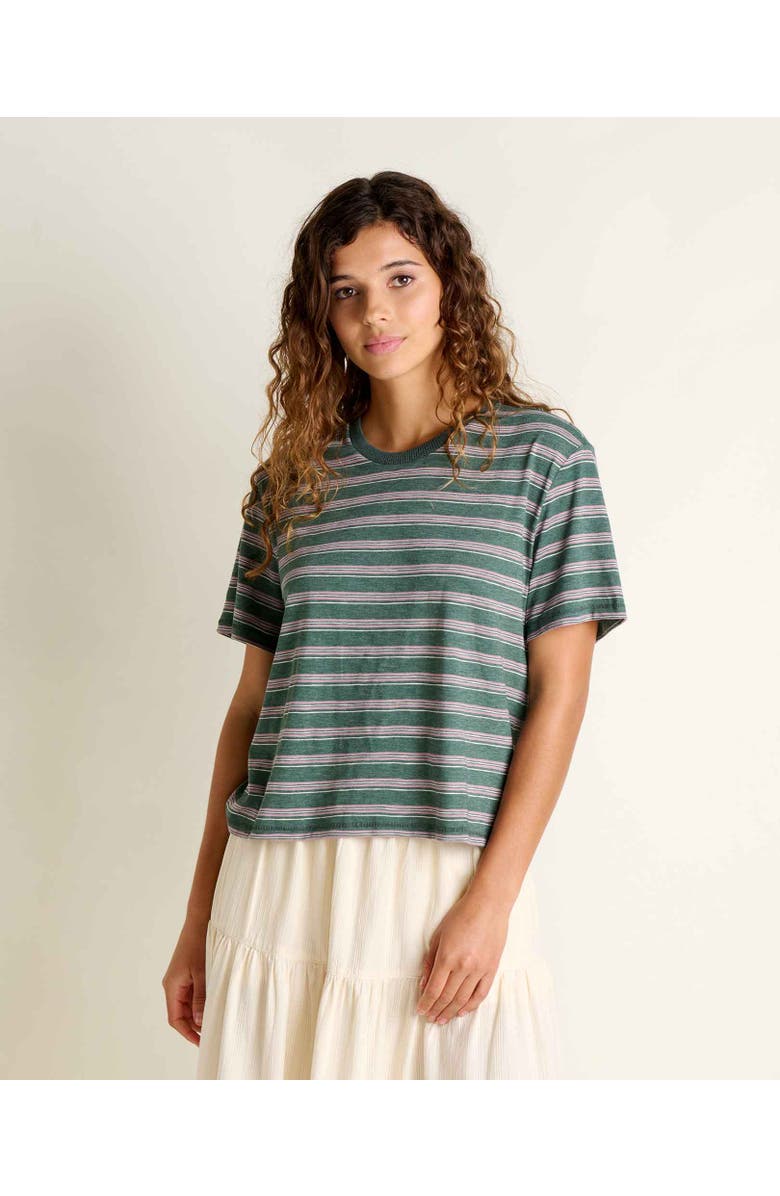 Toad & Co Women's Boundless Jersey Short Sleeve Crew, Main, color, Cilantro Pattern