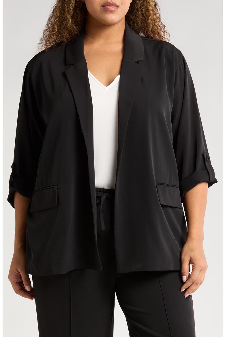 Genevieve Relaxed Blazer, Main, color, BLACK
