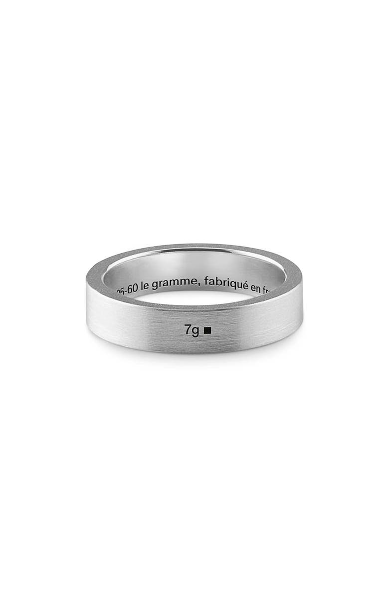 le gramme Men's 7G Brushed Sterling Silver Ribbon Ring, Main, color,