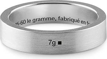 le gramme Men's 7G Brushed Sterling Silver Ribbon Ring | Nordstrom