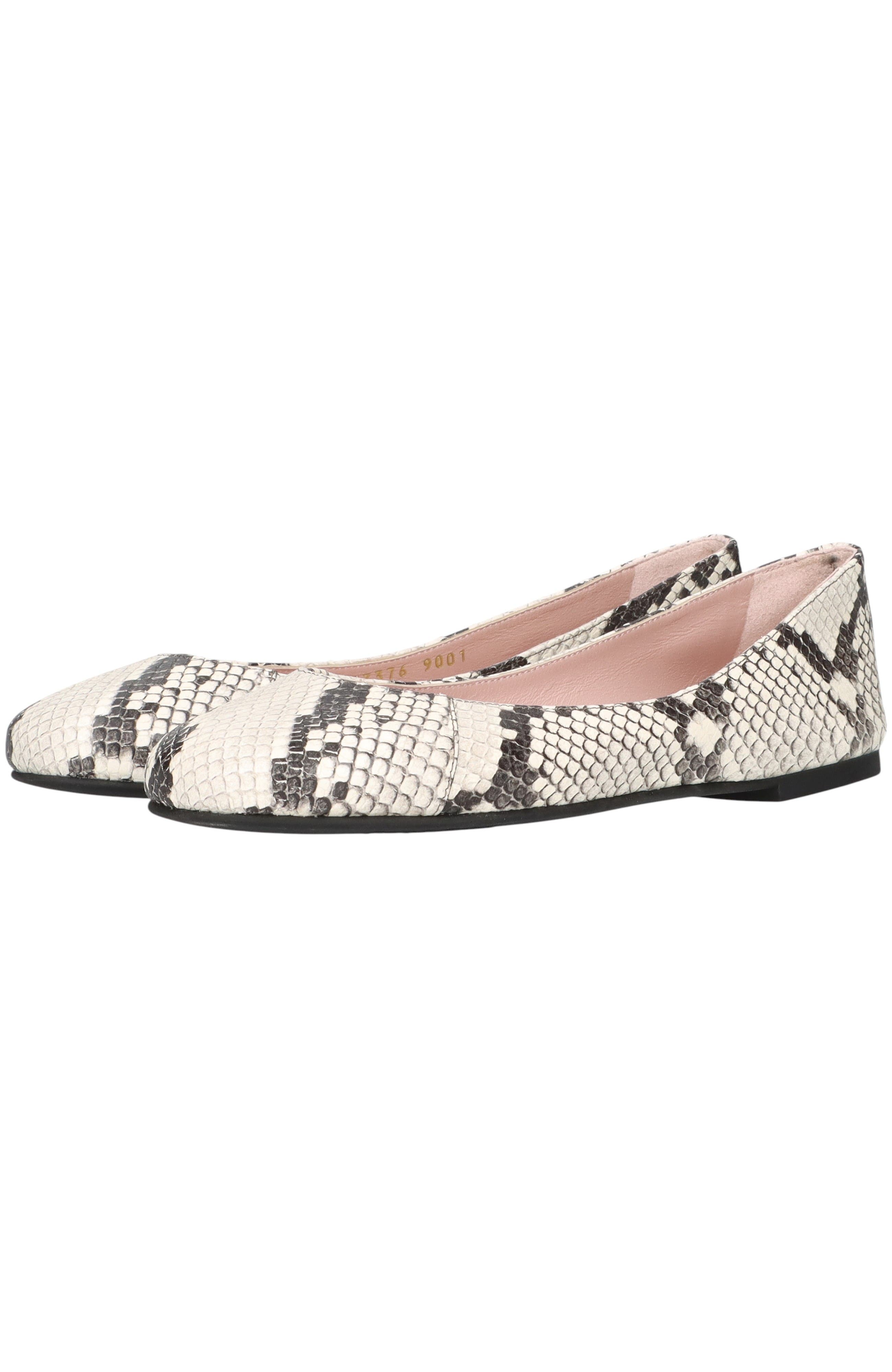 Pretty Ballerinas Round Toe Snake Naked Ballet Flat, Alternate, color, Ivory