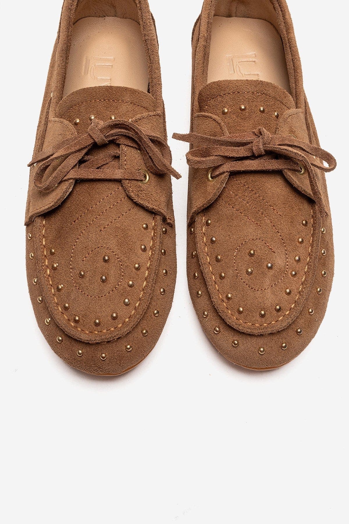 Forever & Always Shoes Cuesta Leather Lace Up Loafer, Alternate, color, Cognac Suede