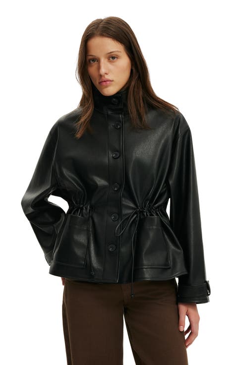 Women's Eli Faux Leather Parka
