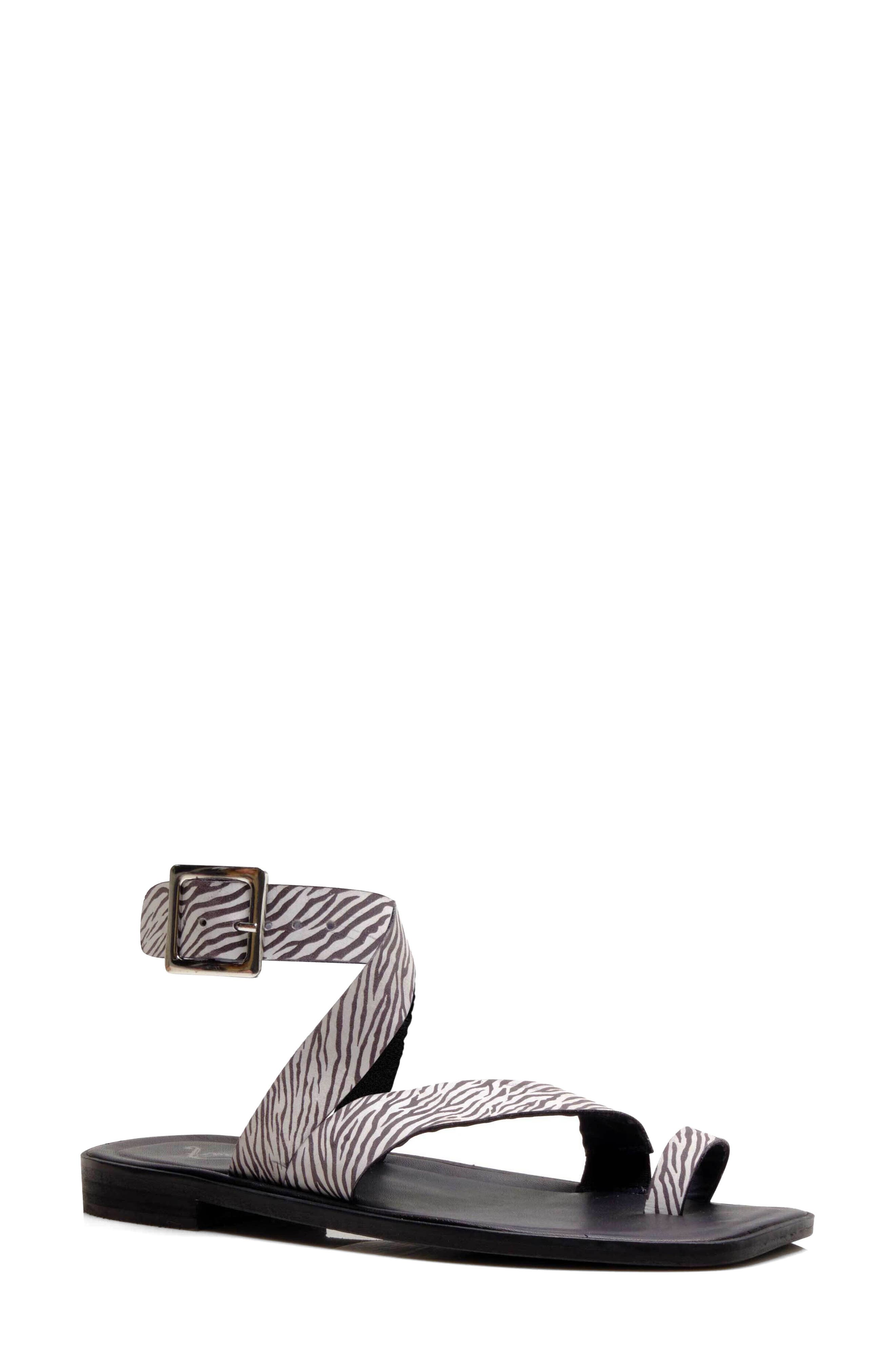 Romeo Wrap Sandal, Main, color, ZEBRA