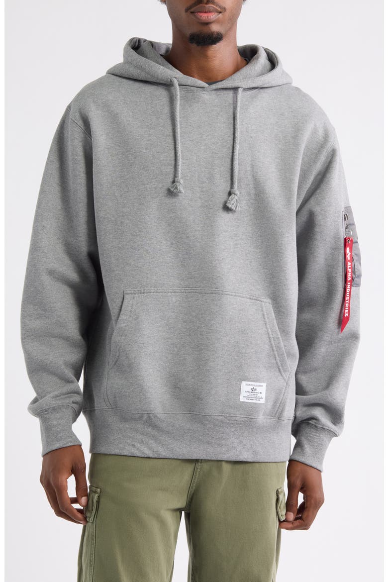 Utility Pocket Hoodie, Main, color, MEDIUM CHARCOAL HEATHER