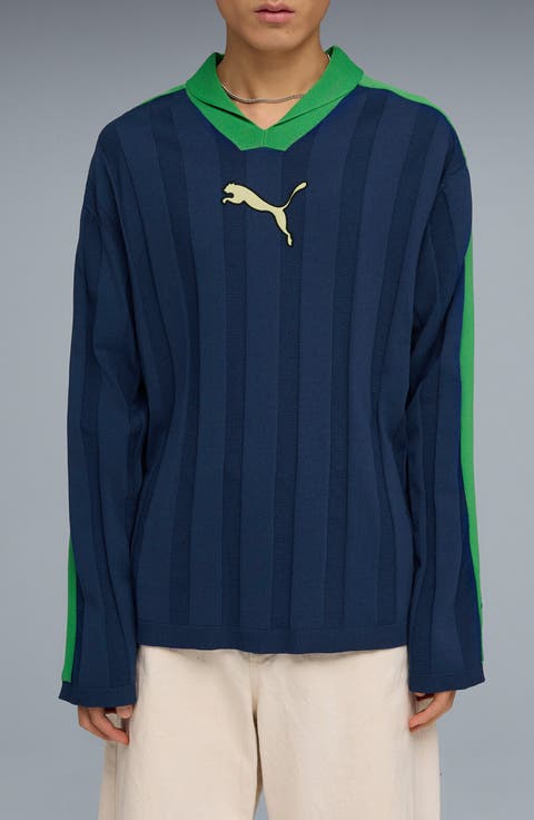 T7 Rib Long Sleeve Polo