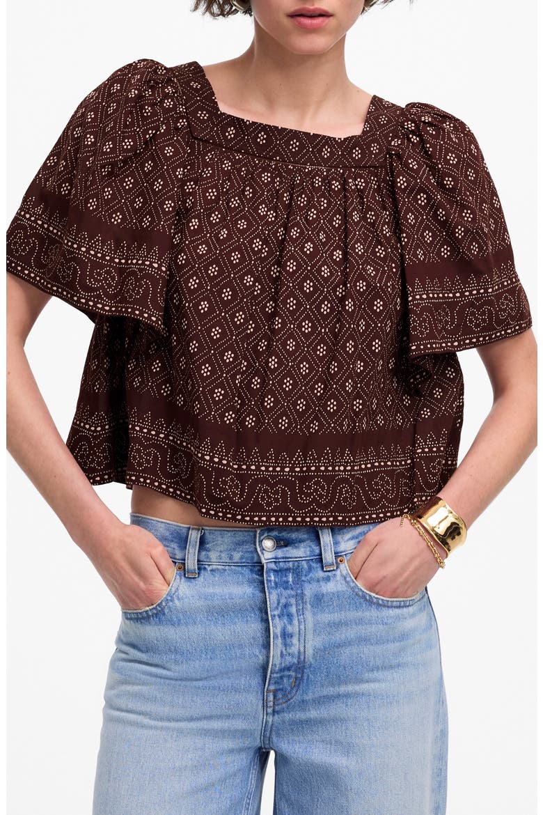 Flutter Sleeve Top, Main, color, DUSTY PLUM