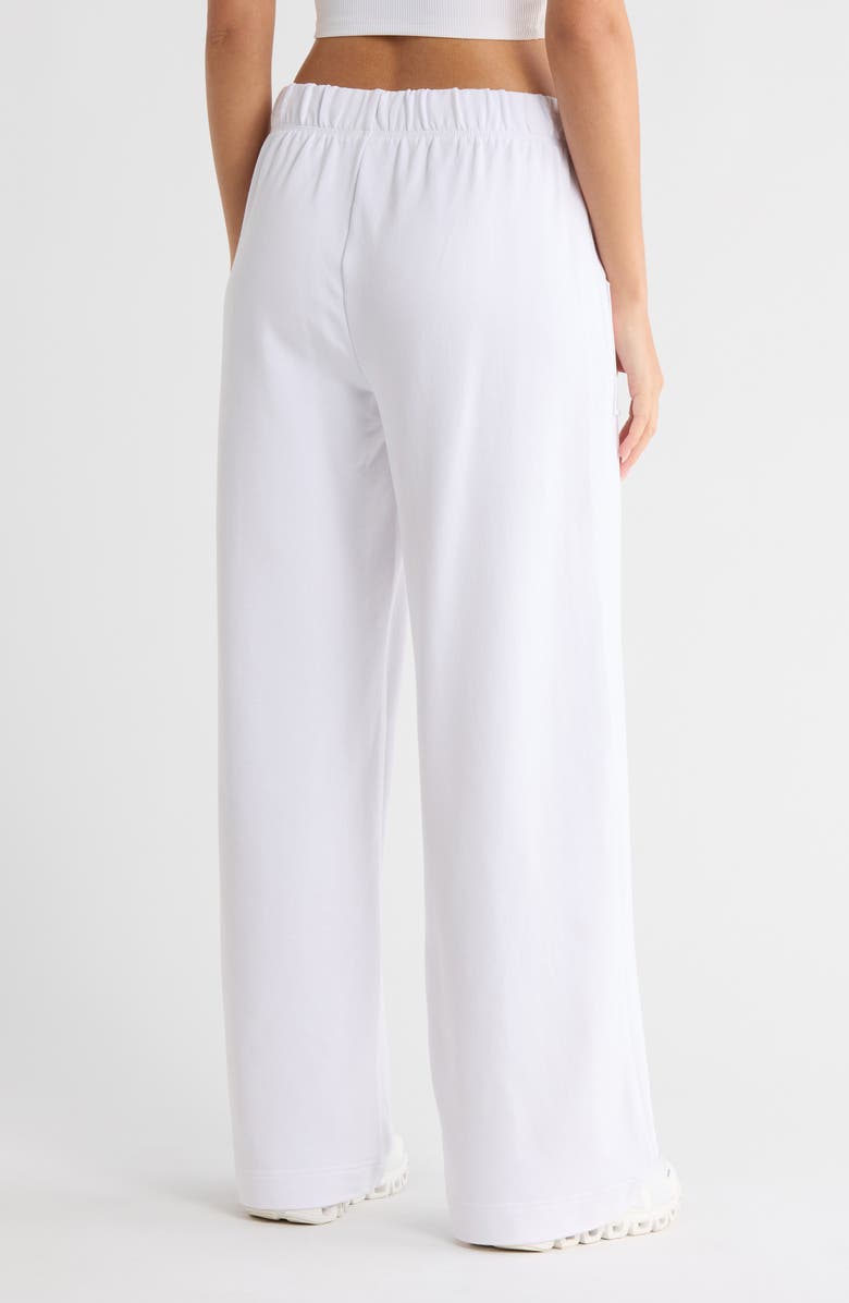 YOGALICIOUS Vanessa Relaxed Fit Wide Leg Yoga Pants, Alternate, color, White