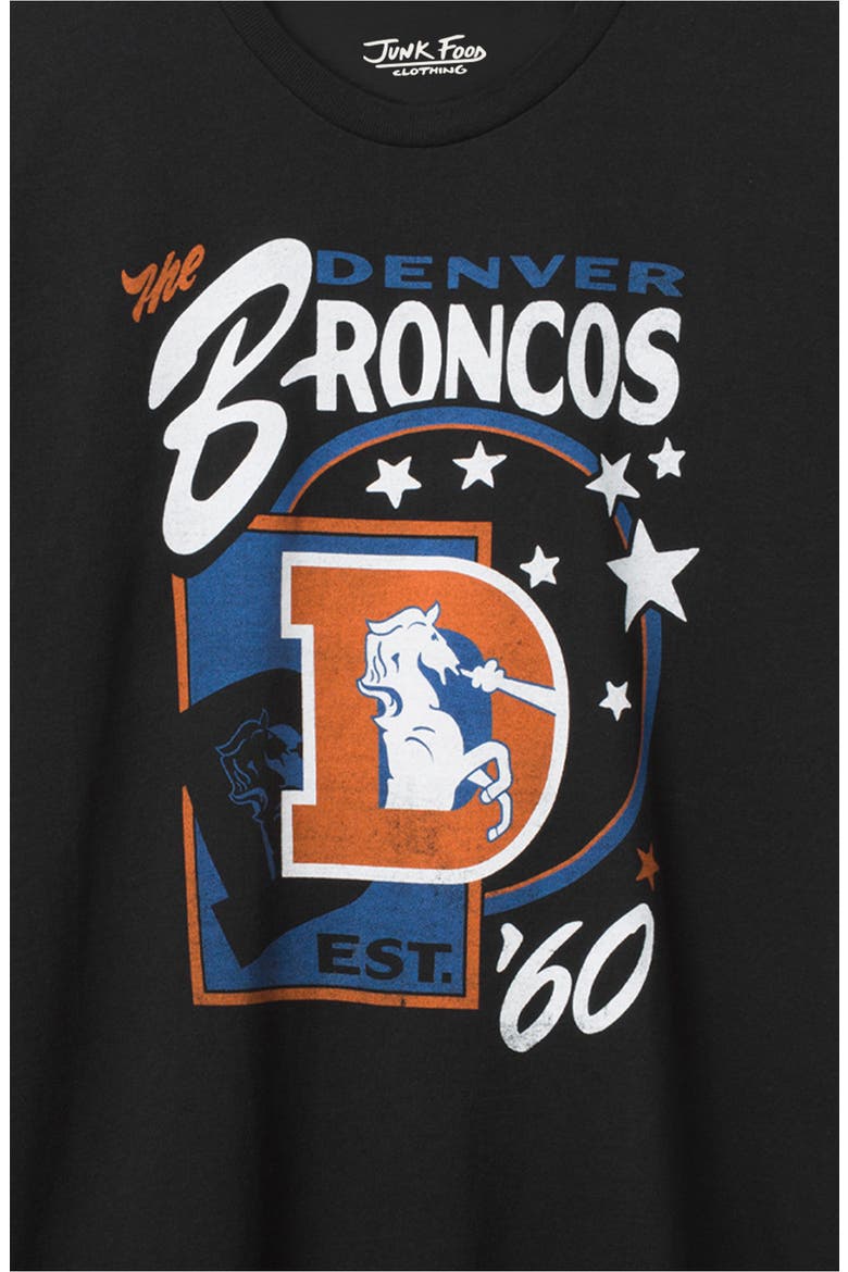 Denver Broncos Star Power Cotton Graphic T-Shirt, Alternate, color, BLACK
