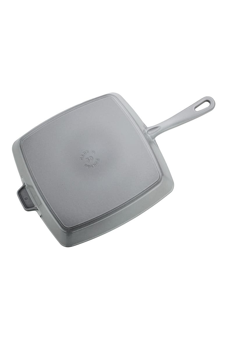 12-Inch Enameled Cast Iron Square Grill Pan, Alternate, color, GRAPHITE
