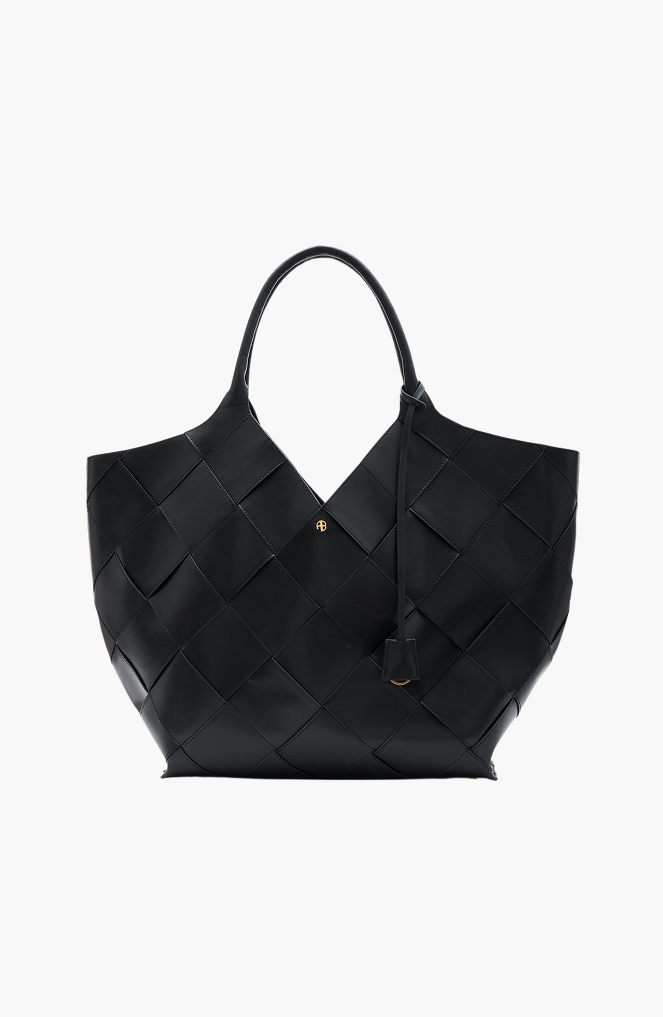 Lili Tote Braided Leather, Main, color, Black