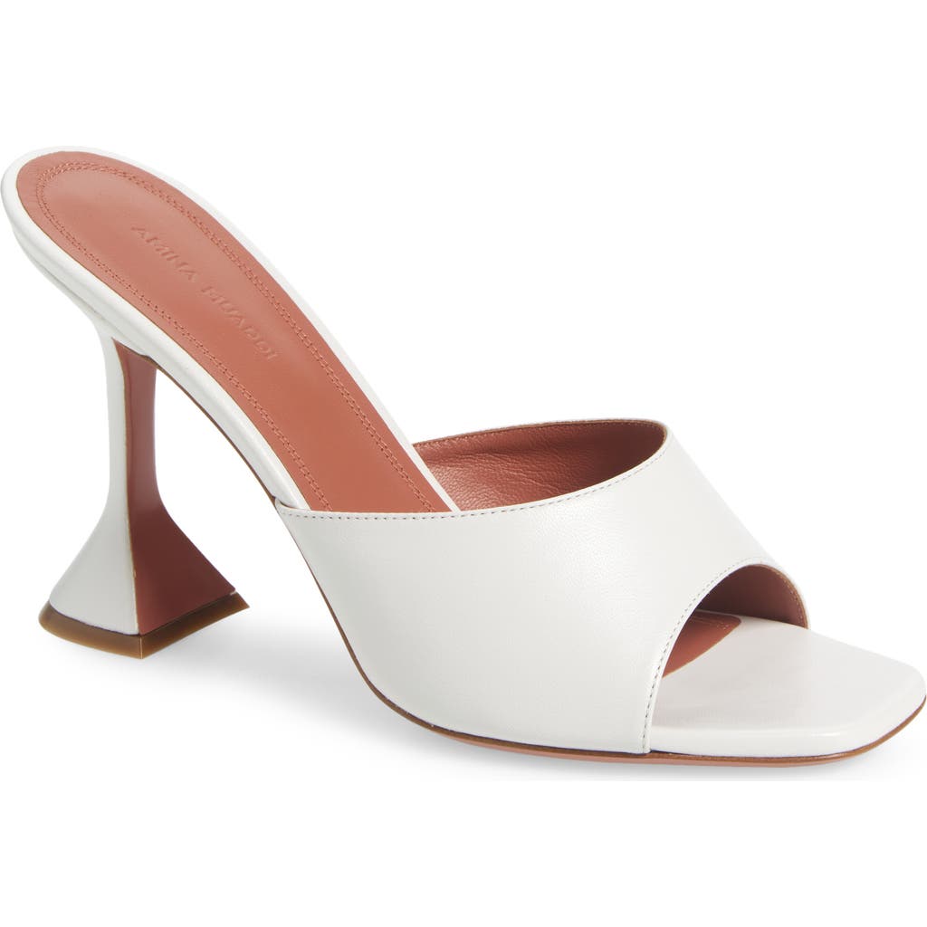 Amina Muaddi Lupita Slipper Slide Sandal in Nappa White  product