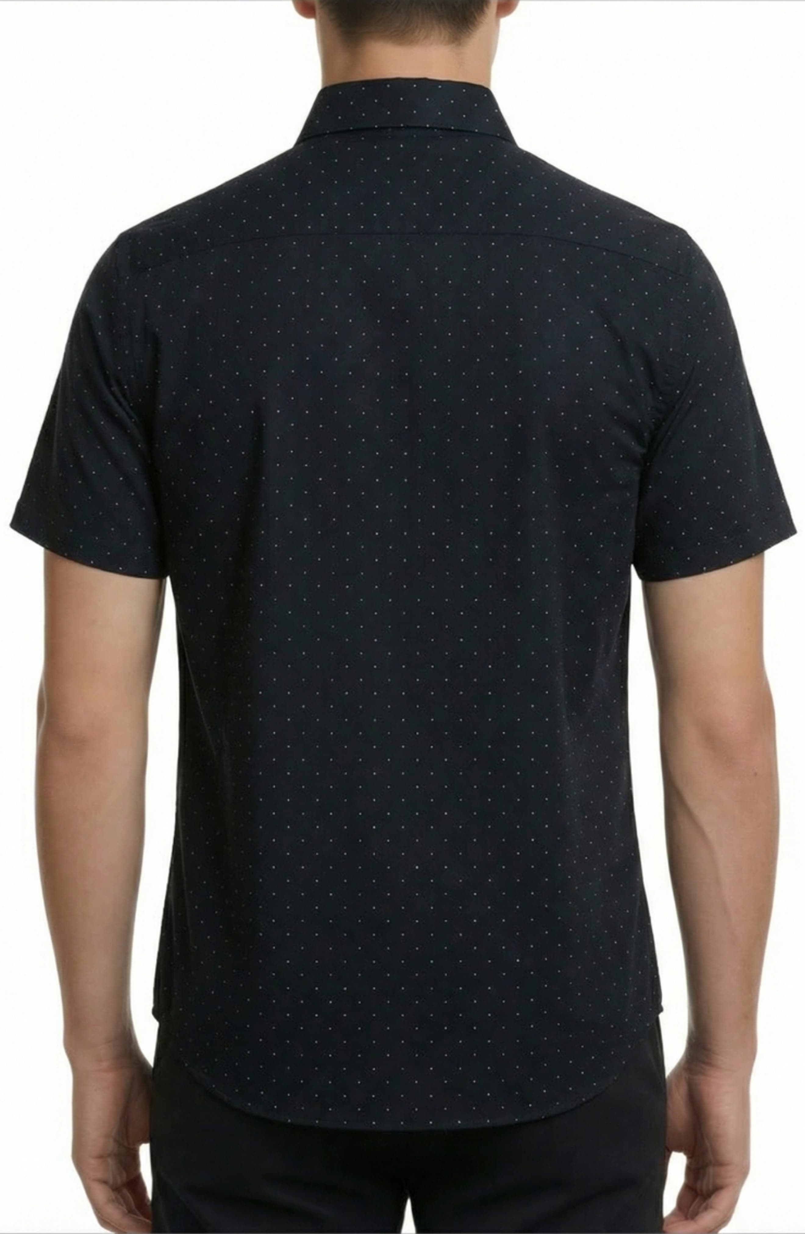 Geometric Print 4-Way Stretch Short Sleeve Button-Up Shirt - image 2