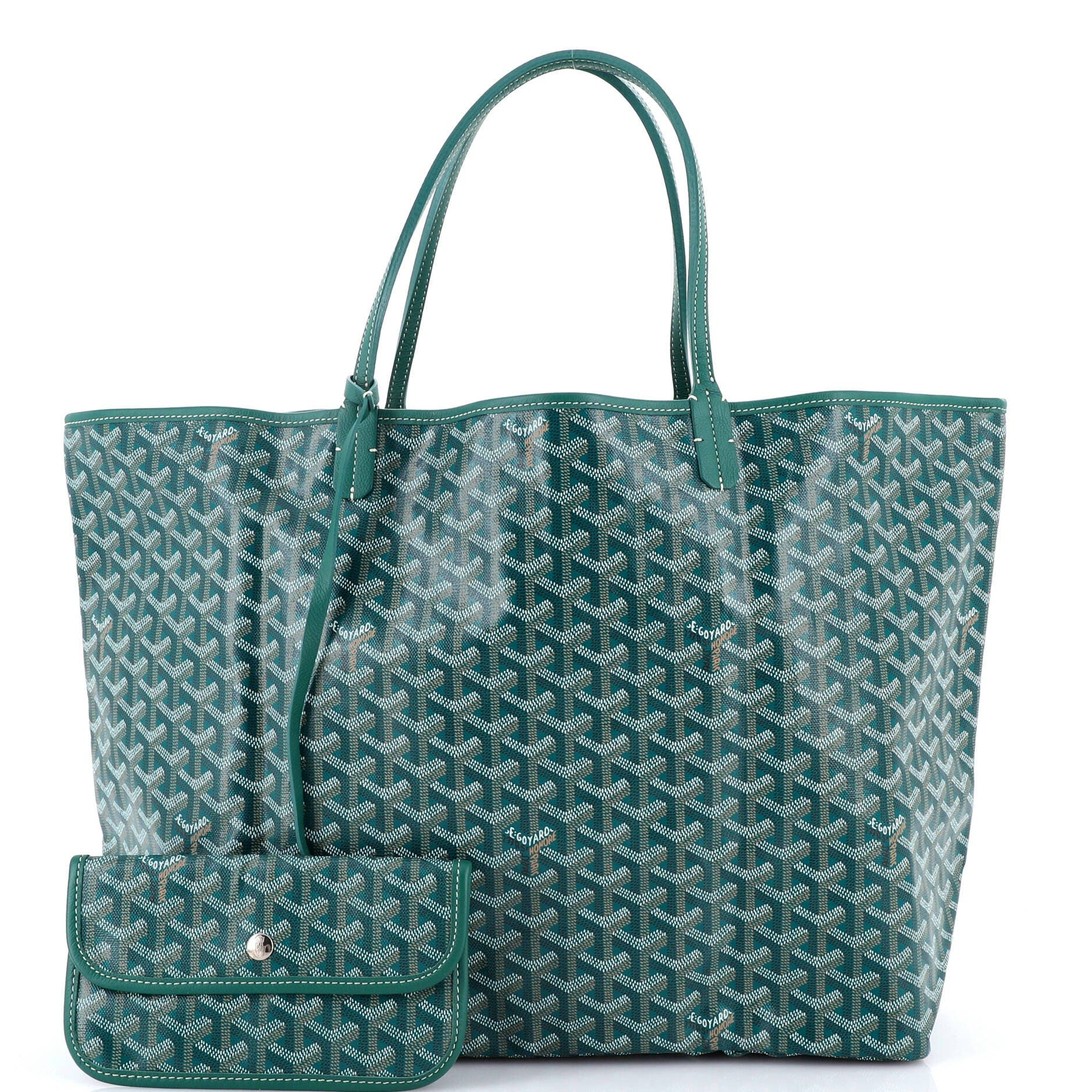 Pre-Owned Goyard Saint Louis Tote Coated Canvas GM, Alternate, color, Green