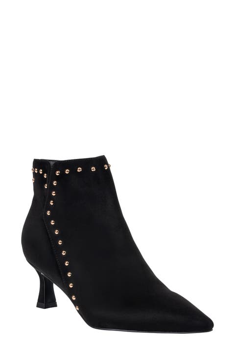 Ivette Studded Pointed Toe Ankle Boot