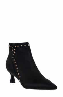 Ivette Studded Pointed Toe Ankle Boot
